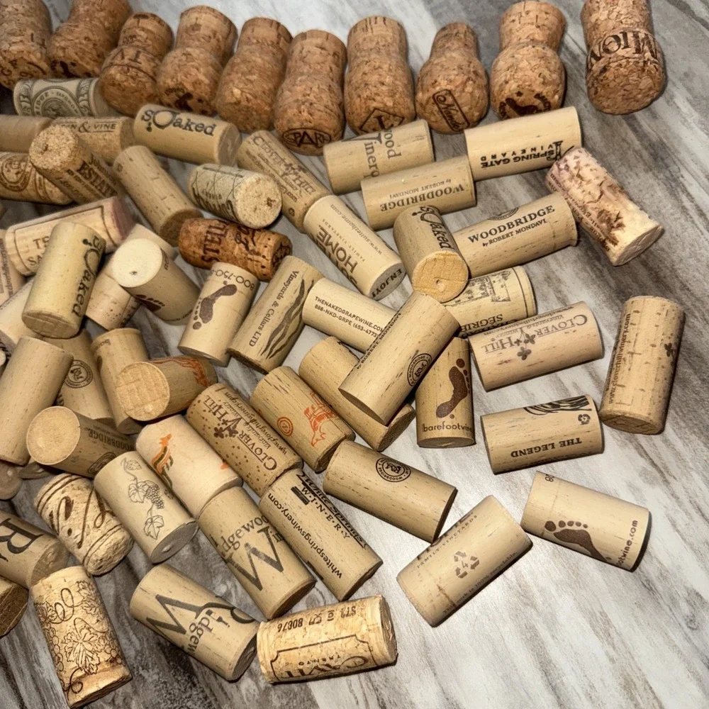 Wine Champagne Bottle Cork Corks Craft Lot 80 Assorted Recycle Upcycle Wedding